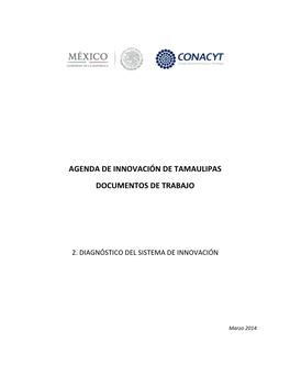 Agenda De Innovación De Tamaulipas Documentos De Trabajo