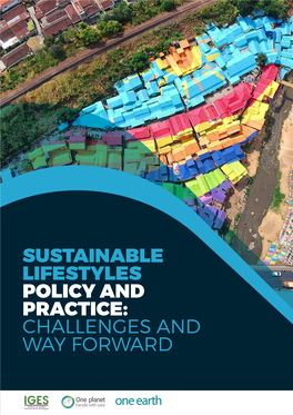 Sustainable Lifestyles Policy and Practice: Challenges and Way Forward Sustainable Lifestyles Policy and Practice: Challenges and Way Forward