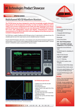 Multichannel HD/SD Waveform Monitors