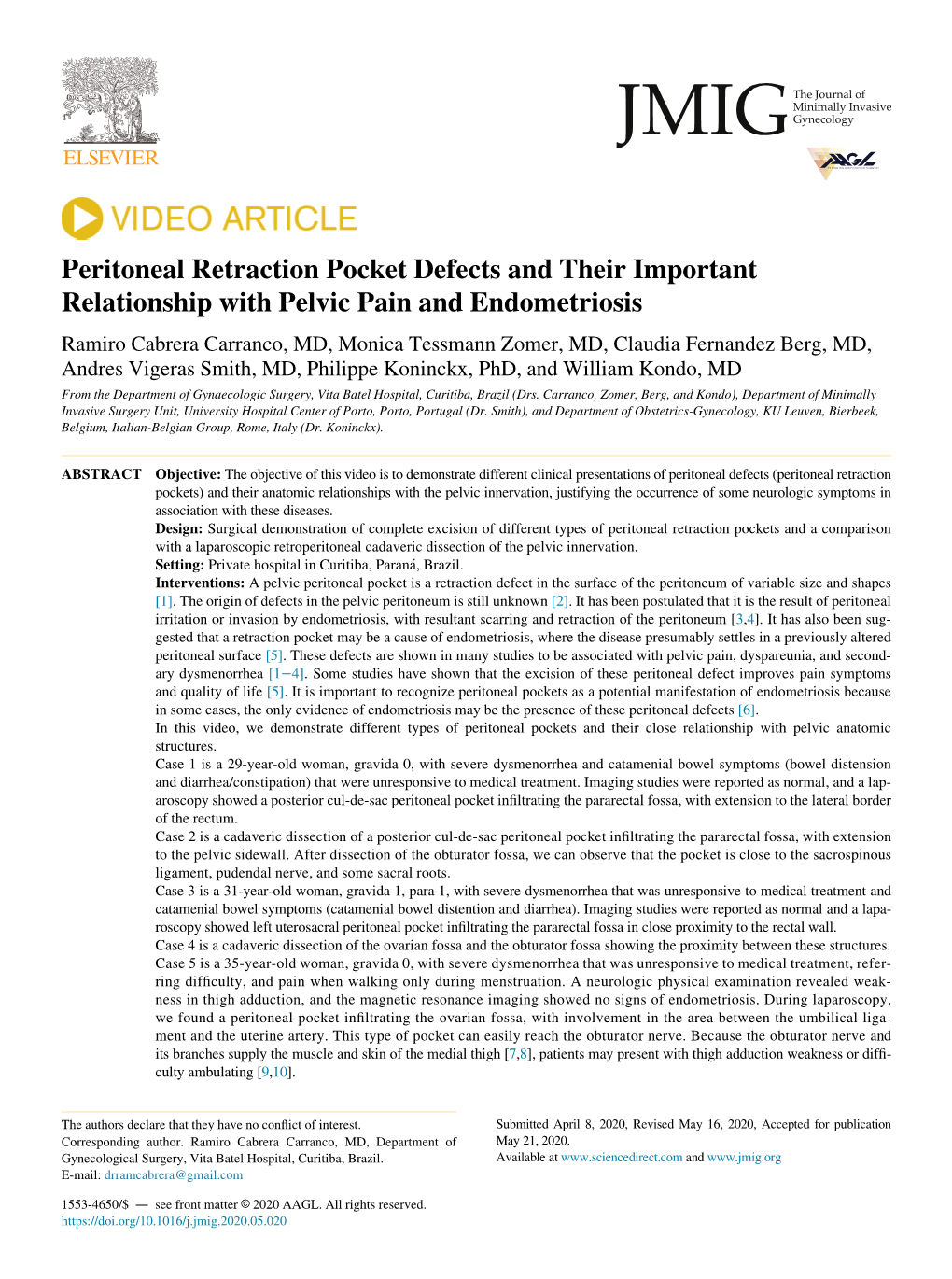 Peritoneal Retraction Pocket Defects and Their Important Relationship