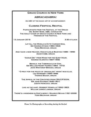 ABRACADABRA Program Four