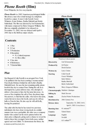 Phone Booth (Film) - Wikipedia, the Free Encyclopedia Phone Booth (Film) from Wikipedia, the Free Encyclopedia