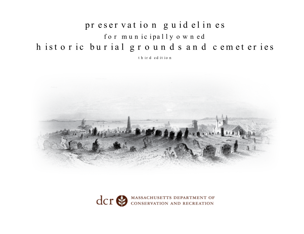 Preservation Guidelines Historic Burial Grounds and Cemeteries