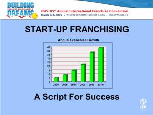START-UP FRANCHISING a Script for Success