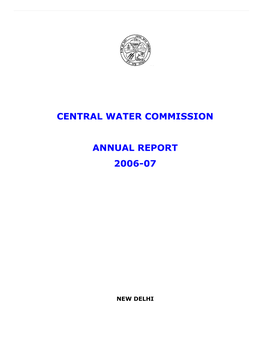 Central Water Commission Annual Report 2006-07
