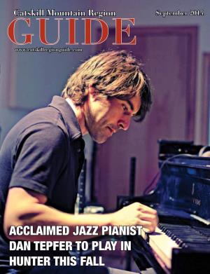 Acclaimed Jazz Pianist Dan Tepfer to Play in Hunter This Fall
