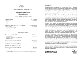 A Pianoforte Recital by Martin Roscoe