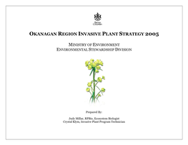 Okanagan Region Invasive Plant Strategy 2005