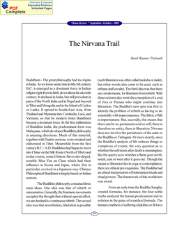 The Nirvan Trail Once Somebody Visits, Get to Know All the Faiths and Philosophies the Author Belongs to Orissa Tourism Service