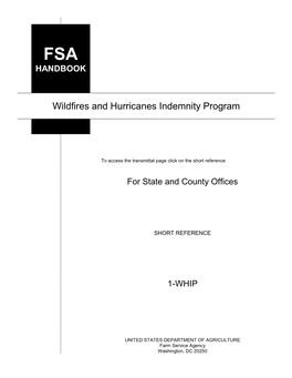 Wildfires and Hurricanes Indemnity Program