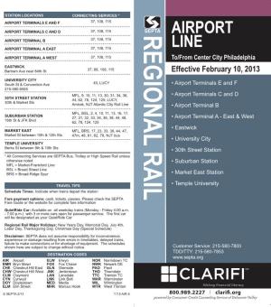 Airport Line Public Timetable Layout 10