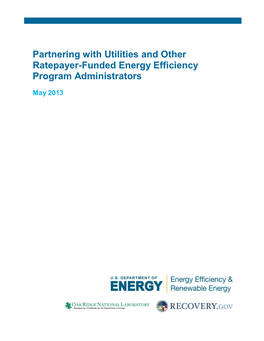 Partnering with Utilities and Other Program Administrators