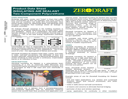 Product Data Sheet INSULATING AIR SEALANT Two