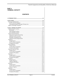 Transit Capacity and Quality of Service Manual (Part D)