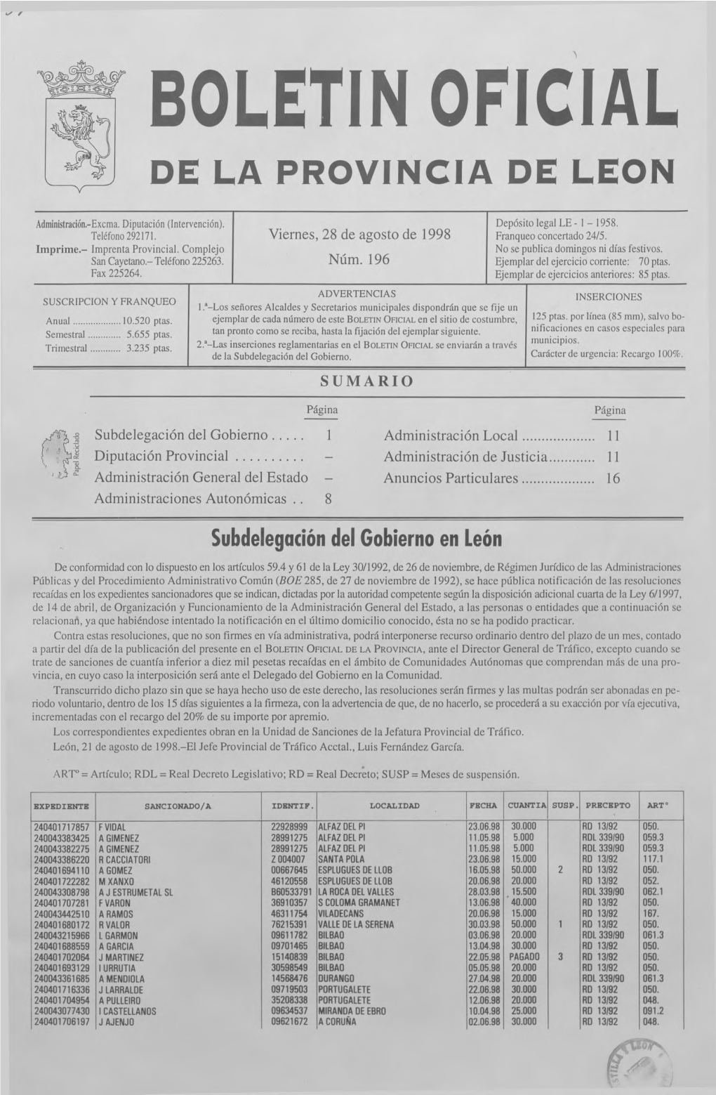 Boletin Oficial De La Provincia De Leon