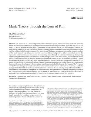 Music Theory Through the Lens of Film