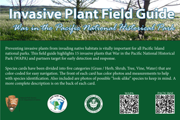 Invasive Plant Field Guide War in the Pacific National Historical Park