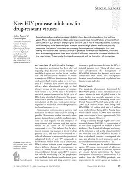 New HIV Protease Inhibitors for Drug-Resistant Viruses
