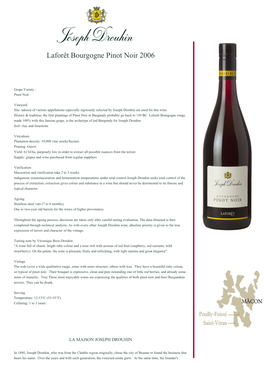 Laforêt Bourgogne Pinot Noir 2006