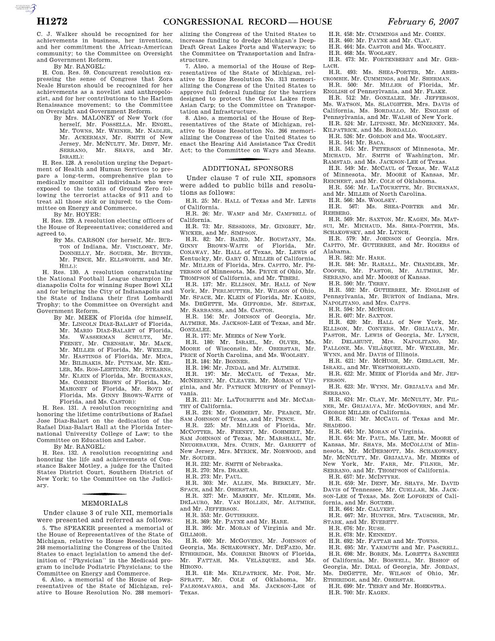 Congressional Record—House H1272