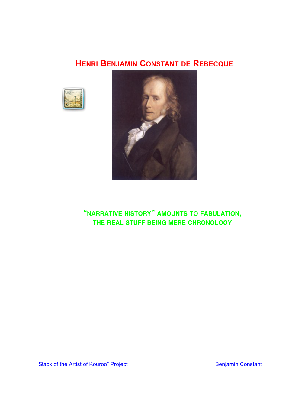 Benjamin Constant De Rebecque