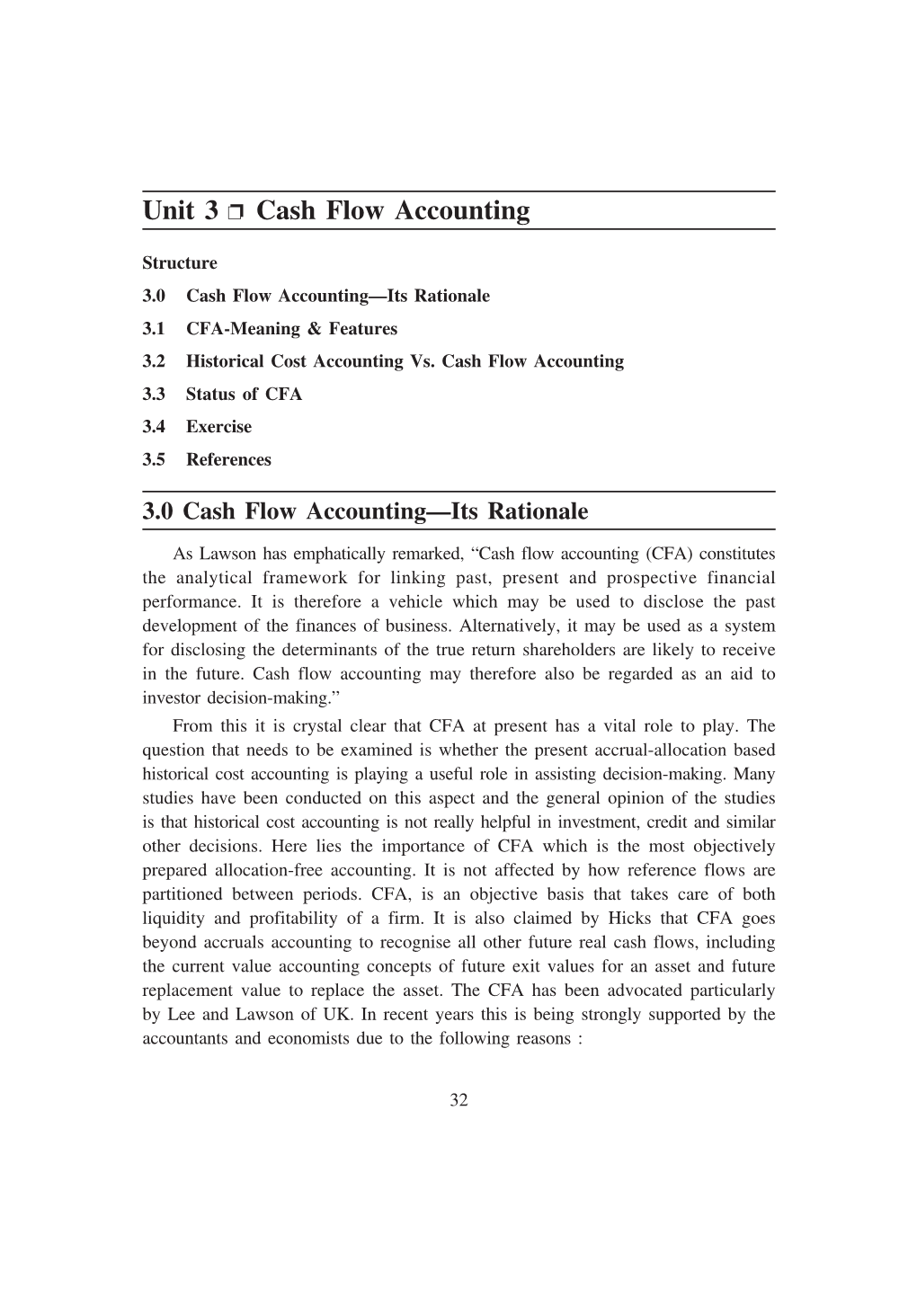 Unit 3 Ë Cash Flow Accounting