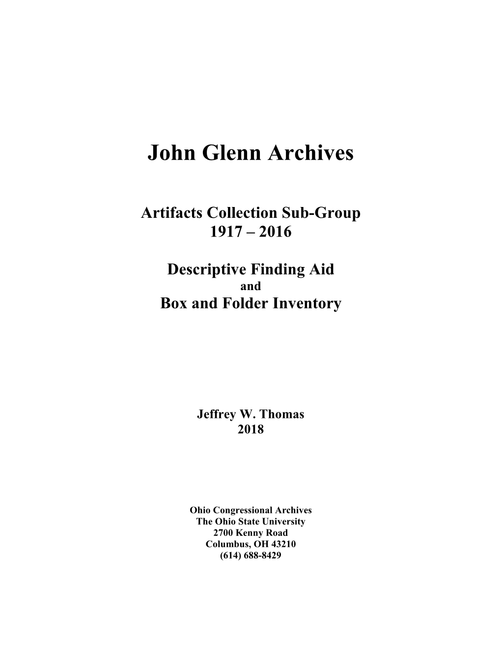 John Glenn Archives