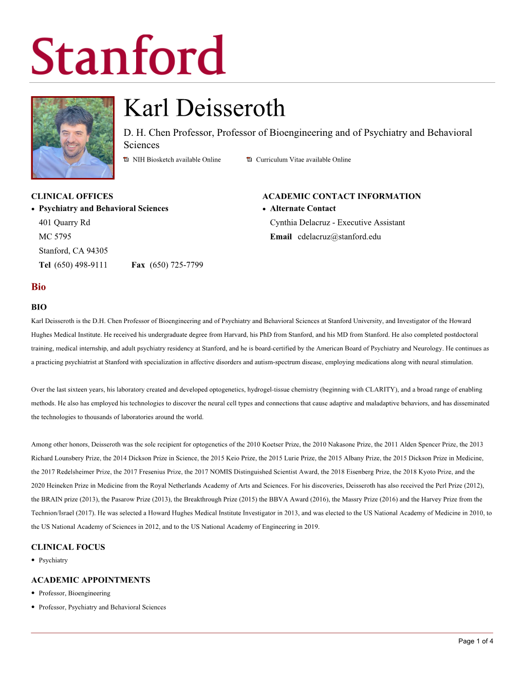 Karl Deisseroth D