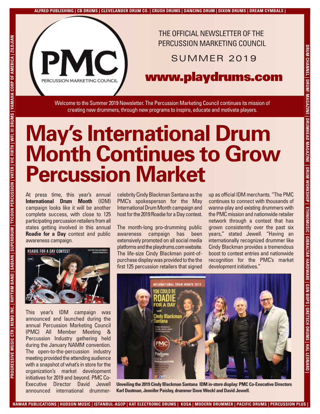 Percussion Marketing Council Magazine Drumhead | Magazine Drum! | Channel Drum Summer 2019