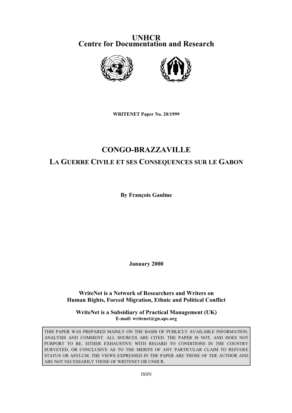 Congo-Brazzaville La Guerre Civile Et Ses Consequences Sur Le Gabon