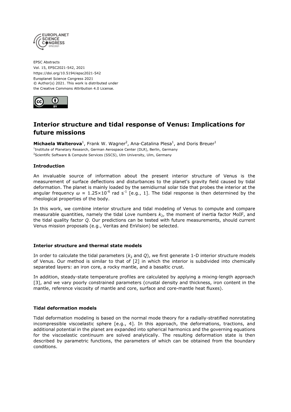 Interior Structure and Tidal Response of Venus: Implications for Future Missions