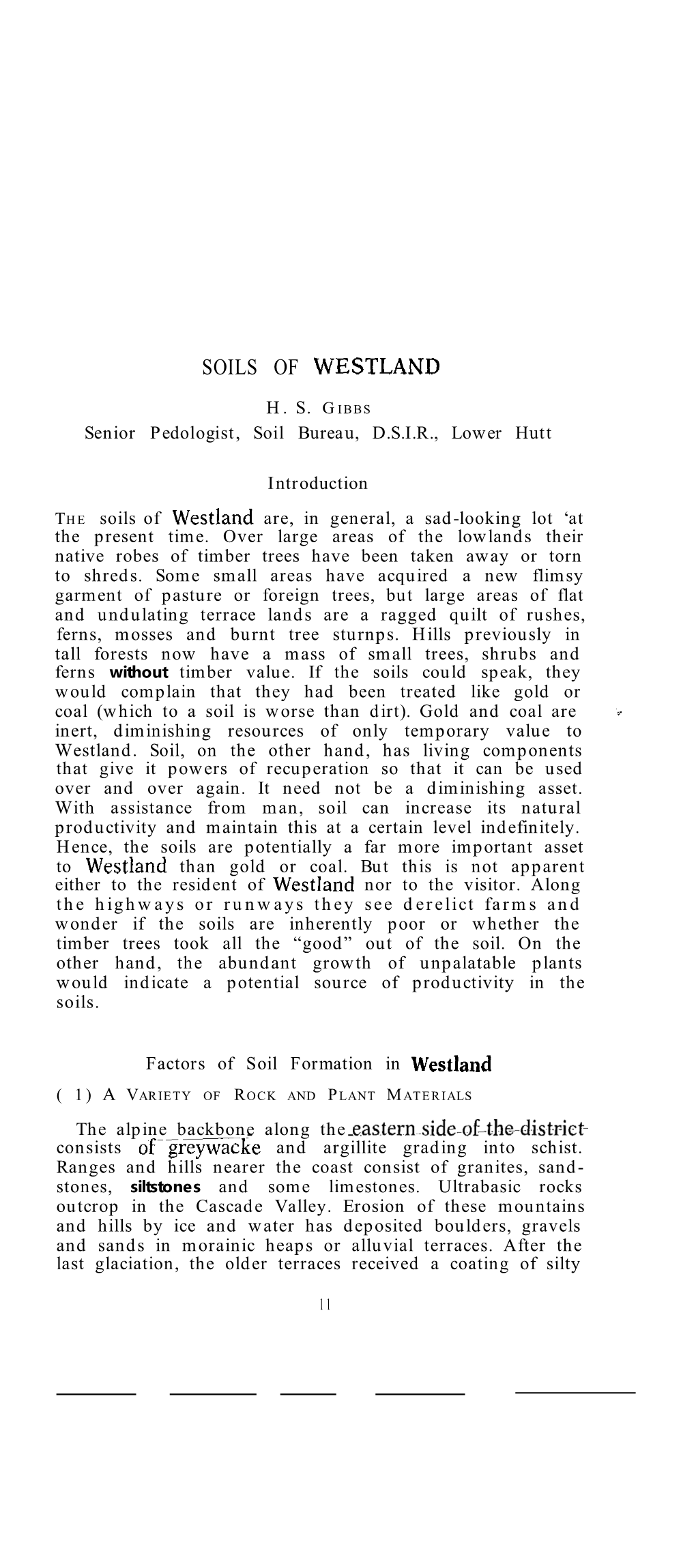 Soils of Westland