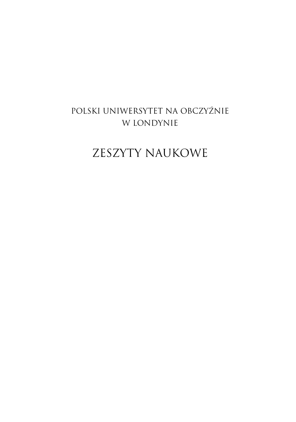 ZESZYTY NAUKOWE 75 Lat