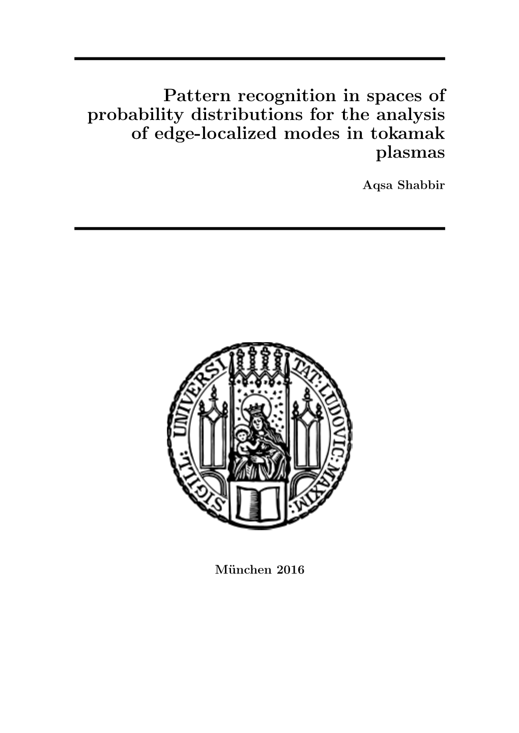 Pattern Recognition in Spaces of Probability Distributions for the Analysis of Edge-Localized Modes in Tokamak Plasmas