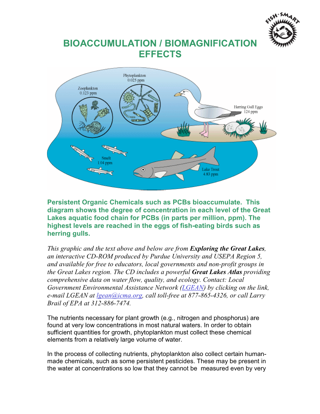 Bioaccumulation / Biomagnification Effects