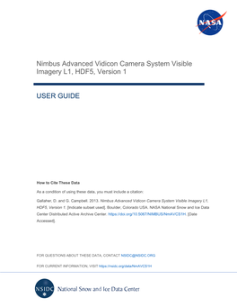 Nimbus Advanced Vidicon Camera System Visible Imagery L1, HDF5, Version 1