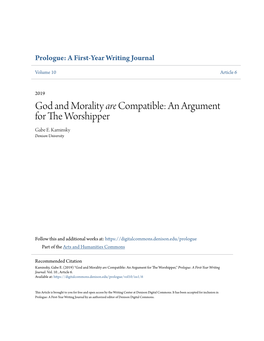 God and Morality Are Compatible: an Argument for the Worshipper