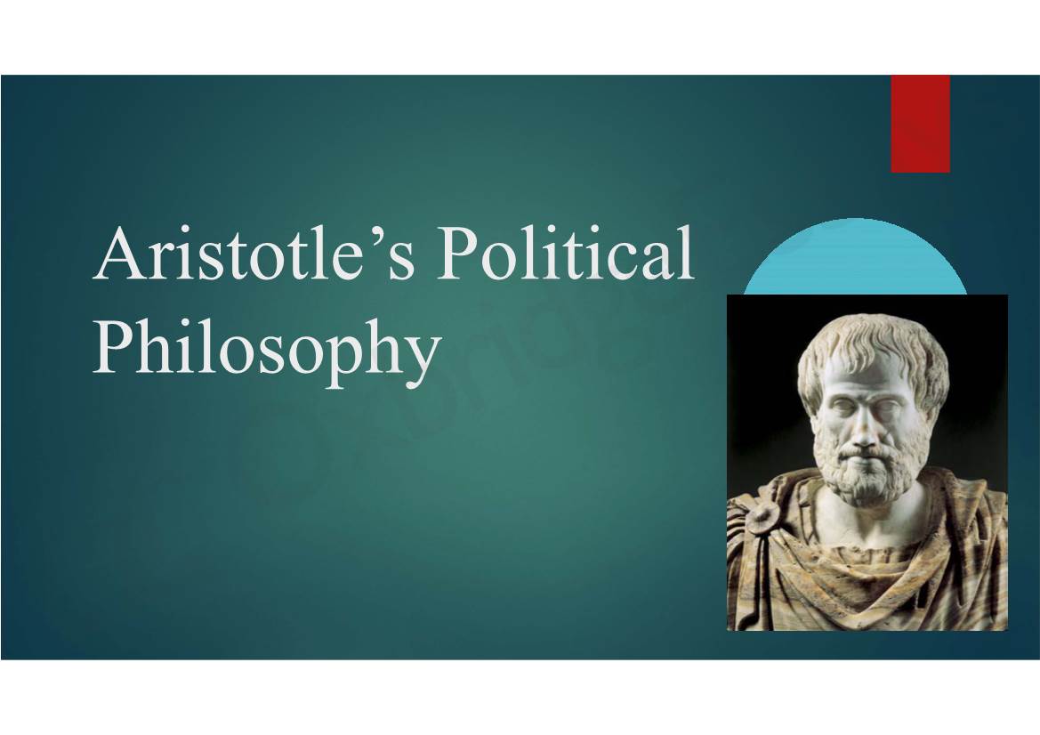Aristotle's Political Philosophy
