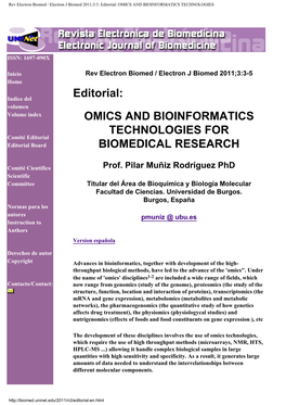 Rev Electron Biomed / Electron J Biomed 2011;3:3