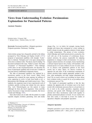 Parsimonious Explanations for Punctuated Patterns