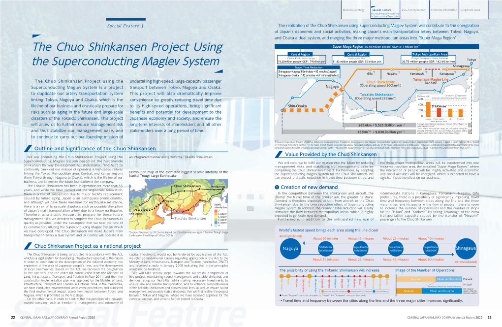 The Chuo Shinkansen Project Using the Superconducting Maglev System