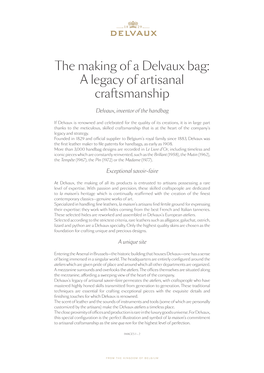 The Making of a Delvaux Bag: a Legacy of Artisanal Craftsmanship