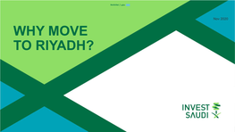 Why Move to Riyadh?