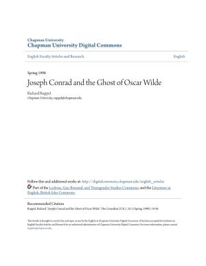 Joseph Conrad and the Ghost of Oscar Wilde Richard Ruppel Chapman University, Ruppel@Chapman.Edu