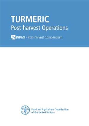 TURMERIC: Post-Harvest Operations Page 2