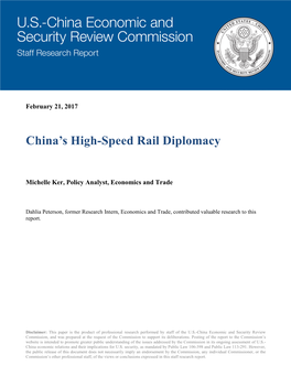 China's High-Speed Rail Diplomacy: Foreign Policy and Economic Drivers