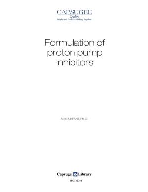Formulation of Proton Pump Inhibitors