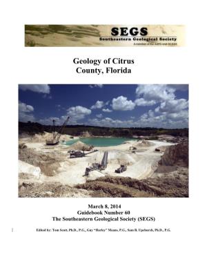 Geology of Citrus County, Florida