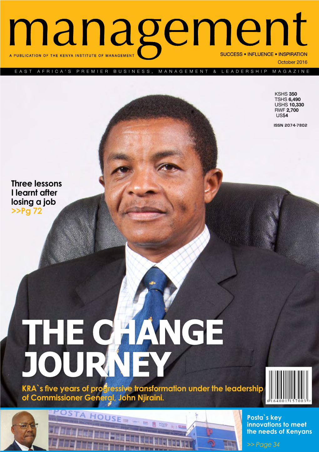 THE CHANGE JOURNEY KRA`S Five Years of Progressive Transformation Under the Leadership