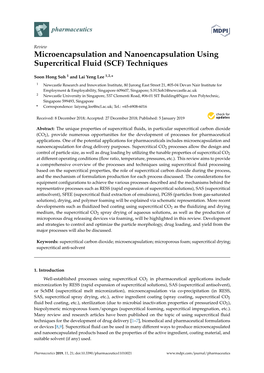 Microencapsulation and Nanoencapsulation Using Supercritical Fluid (SCF) Techniques